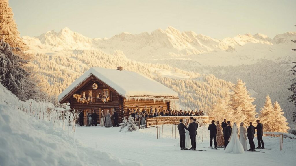 Un mariage a la montagne en hiver : quand le folklore alpin sublime votre union