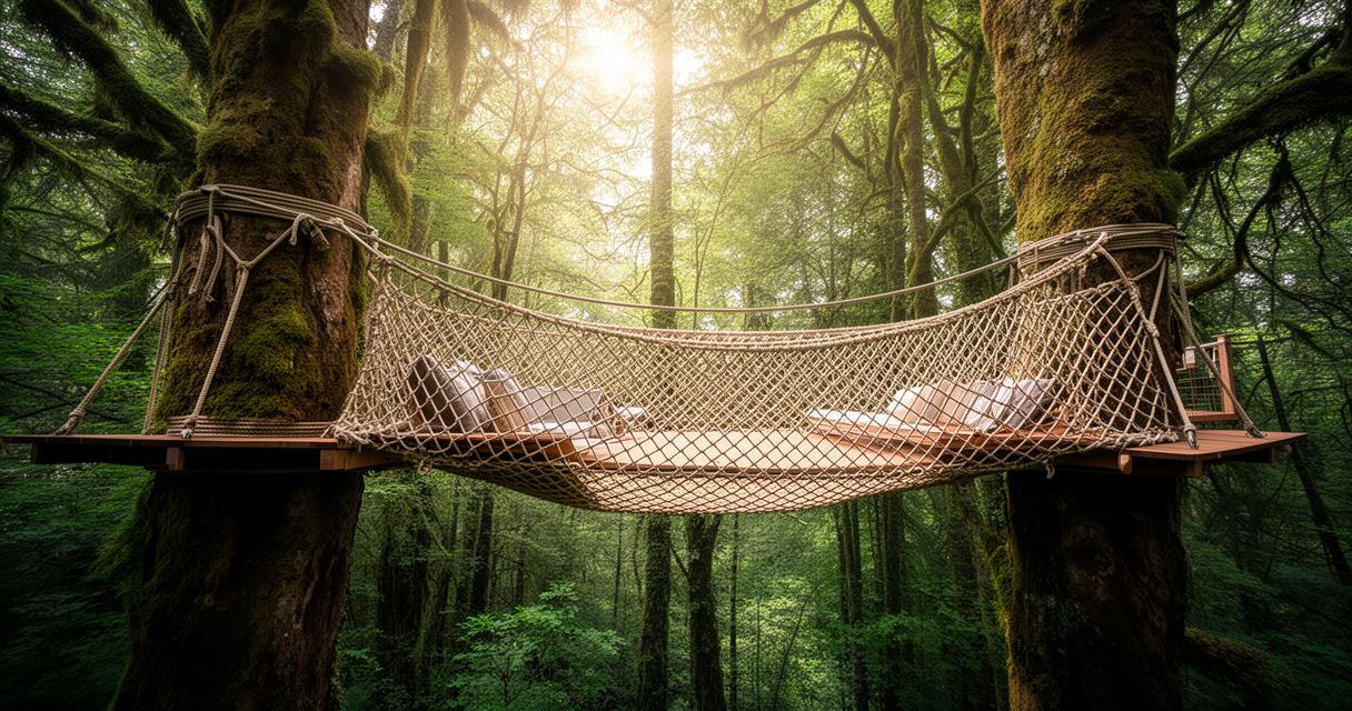 Guide des filets suspendus dans les arbres pour professionnels et particuliers